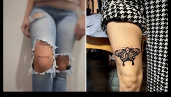 Εκφραστικός καμβάς: Ανυψωμένο στυλ με αριστουργήματα με τολμηρά τατουάζ ποδιών